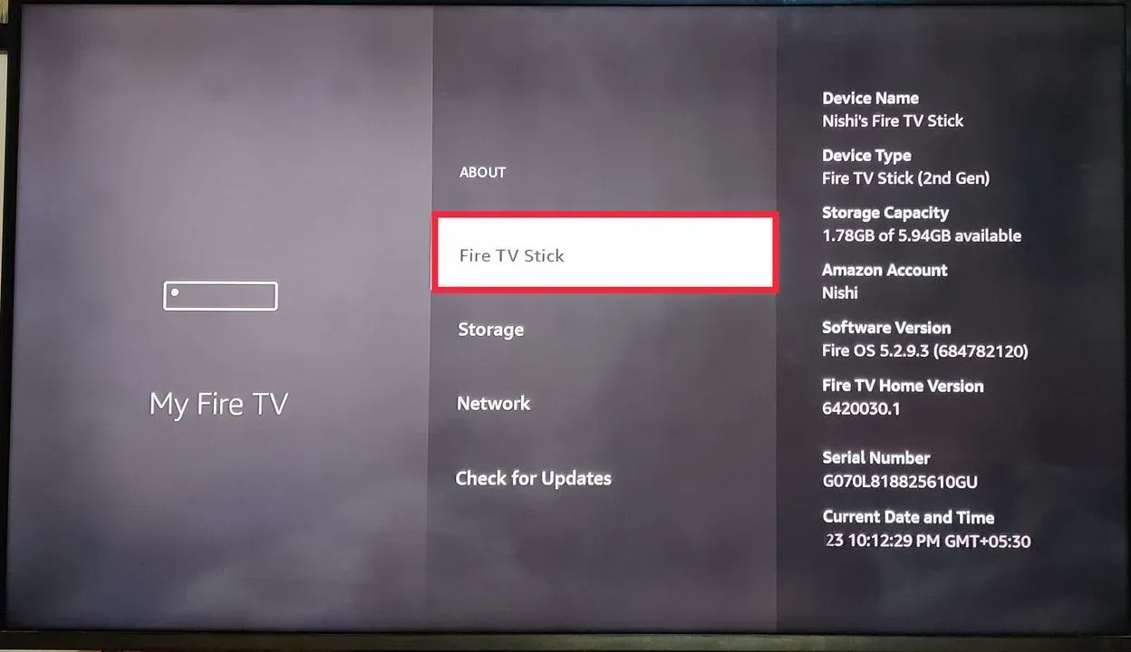 Image showing selection of Fire TV Stick